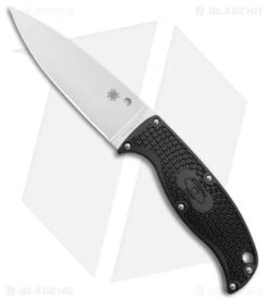 Spyderco 26 Spyderco Enuff 2 Leaf Fixed Blade Knife Black FRN (3.9" Satin) FB31PBK2